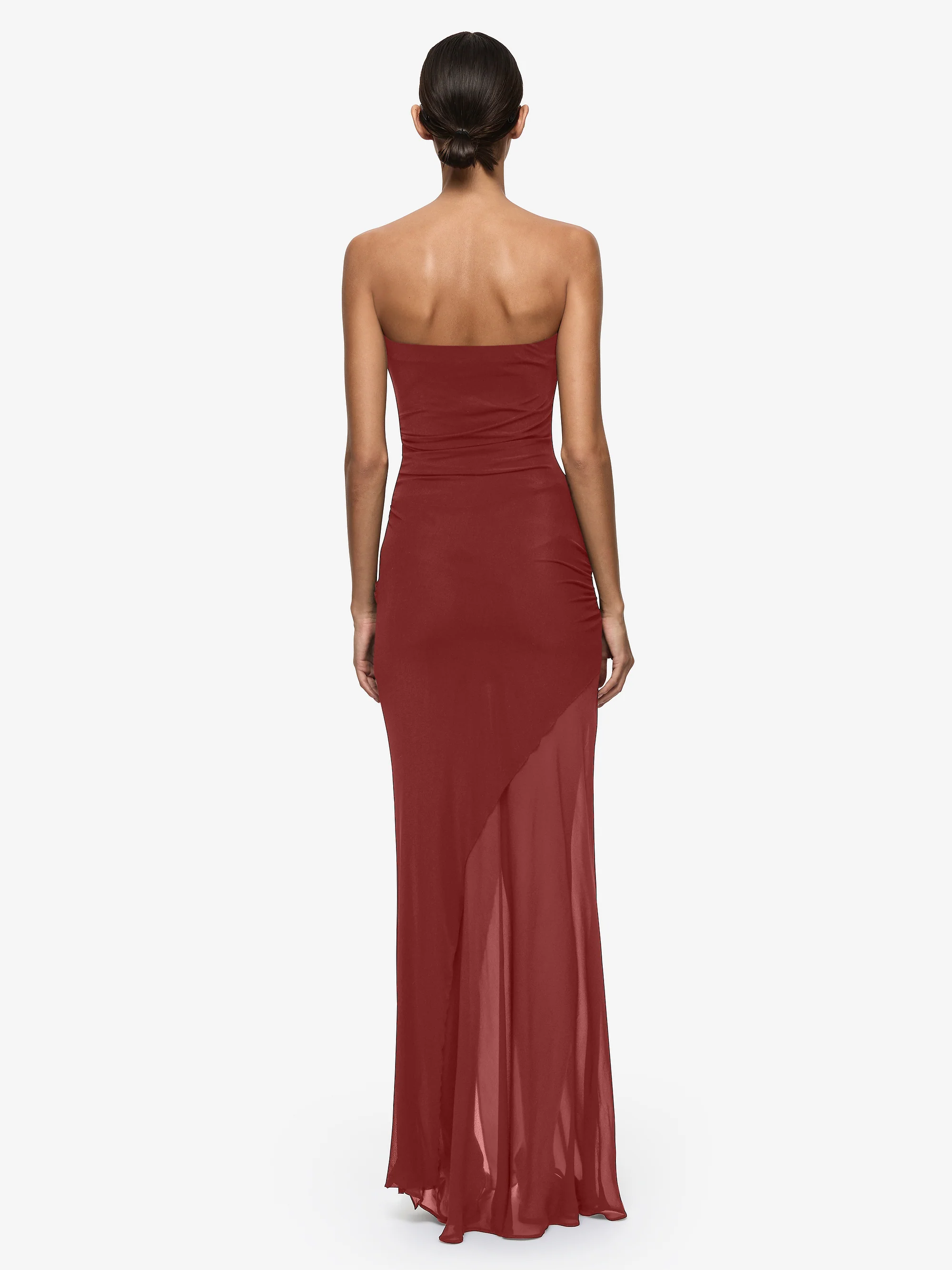 WILLORIN STRAPLESS MAXI DRESS - SANGRIA - Image 5