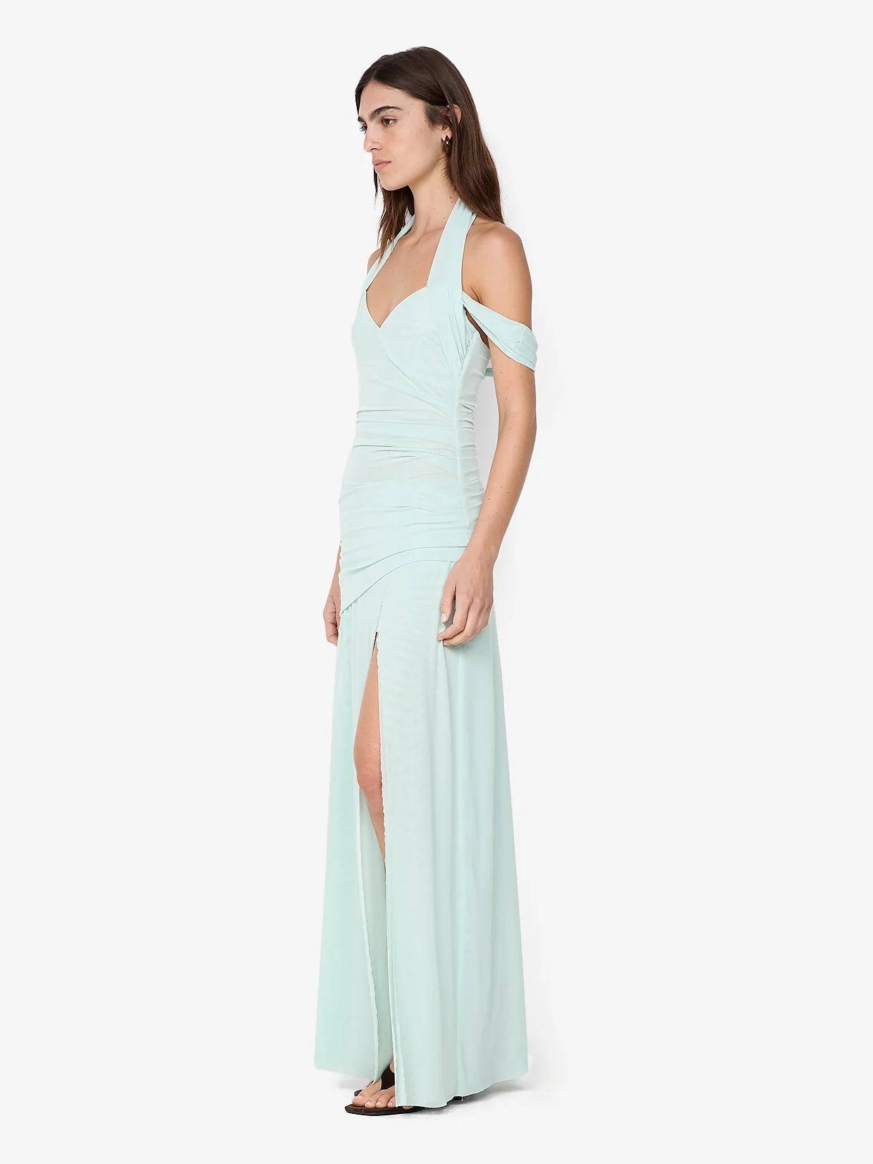 WINNIE HALTER MAXI DRESS - SPEARMINT - Image 2