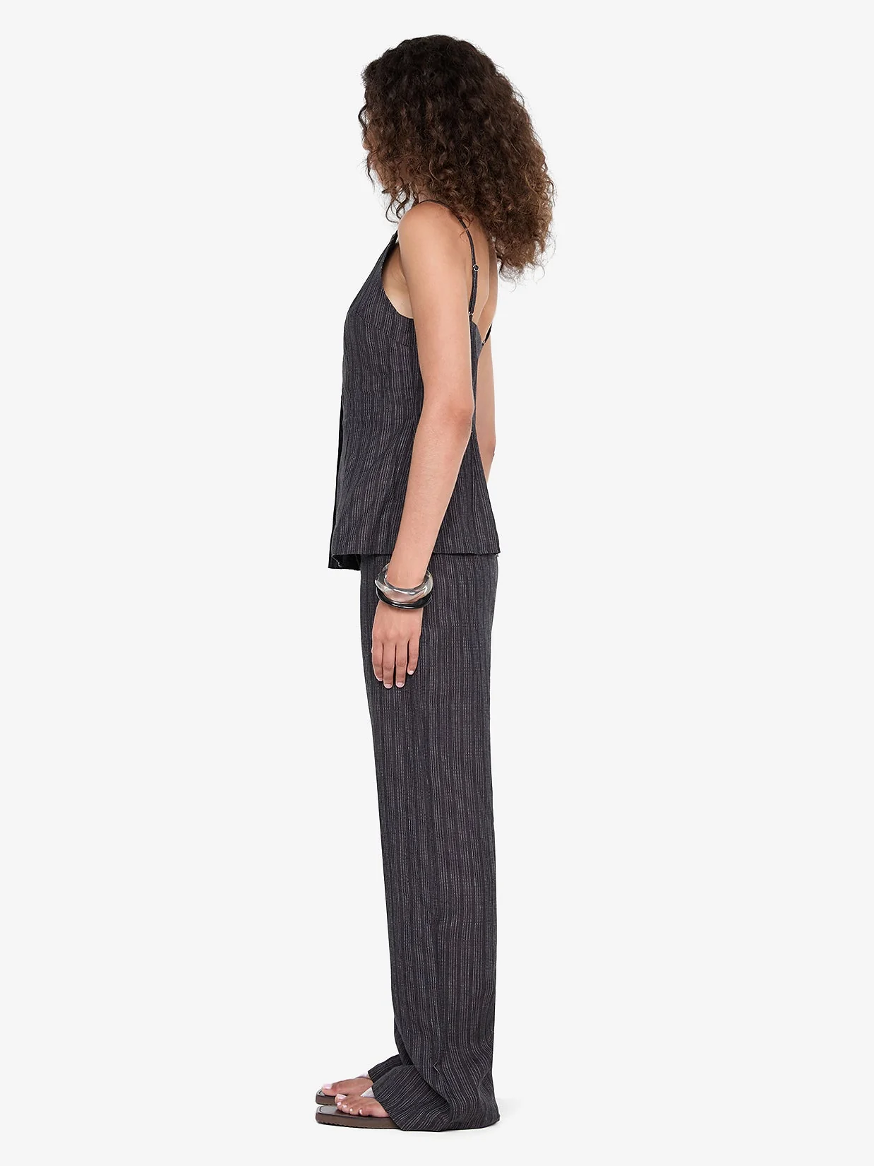 ZURI TOP - CHARCOAL STRIPE - Image 3